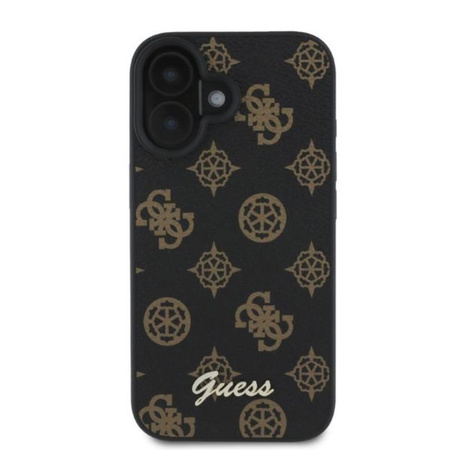 Guess Peony Script MagSafe - iPhone 16 Tasche (schwarz)