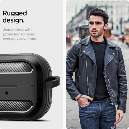 Spigen Rugged Armor - Gehäuse für Samsung Galaxy Buds 3 / 3 Pro (Mattschwarz)