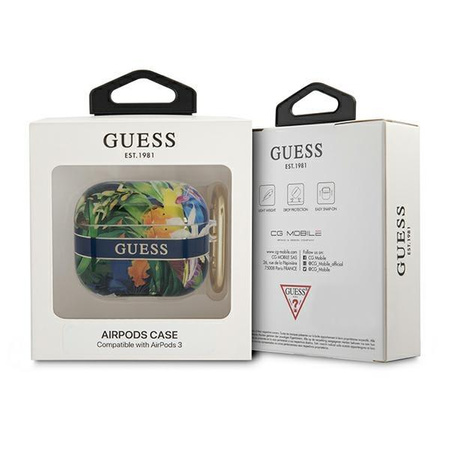 Guess Flower Strap - Airpods 3 Hülle (Blau)