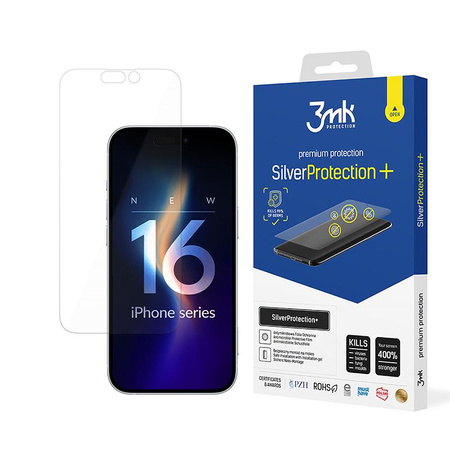 3mk SilverProtection+ - Protective Film for iPhone 16 Plus
