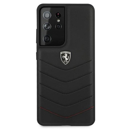 Ferrari Off Track Quilted - pouzdro pro Samsung Galaxy S21 Ultra (černé)