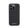 Guess Leather 4G Stamped - Case for iPhone 15 Pro (Black)