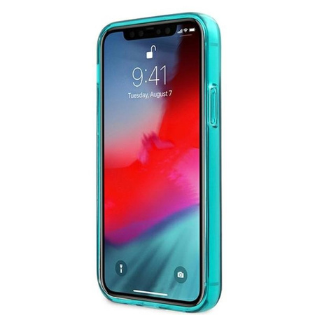 Karl Lagerfeld Choupette Head - iPhone 12 / iPhone 12 Pro Tasche (fluo blau)