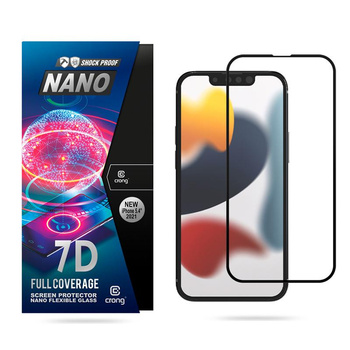 Crong 7D Nano Flexible Glass - Unbreakable 9H hybrid glass for the entire iPhone 13 mini screen