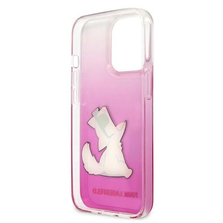 Karl Lagerfeld Choupette Fun - pouzdro pro iPhone 13 Pro (růžové)