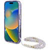 Guess Palm Trees Triangle Pearl Strap MagSafe - Hülle für iPhone 16 Pro (lila)