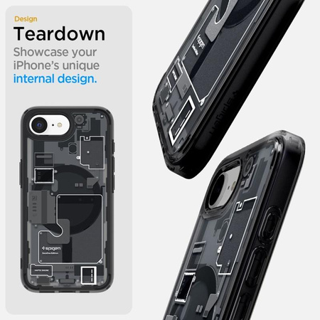 Spigen Ultra Hybrid MagSafe - étui pour iPhone 16e (Zero One Black)