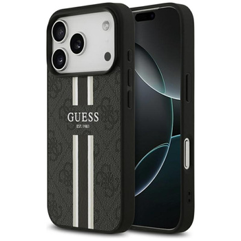 Guess 4G Printed Stripes MagSafe - Pouzdro iPhone 17 Pro (černé)