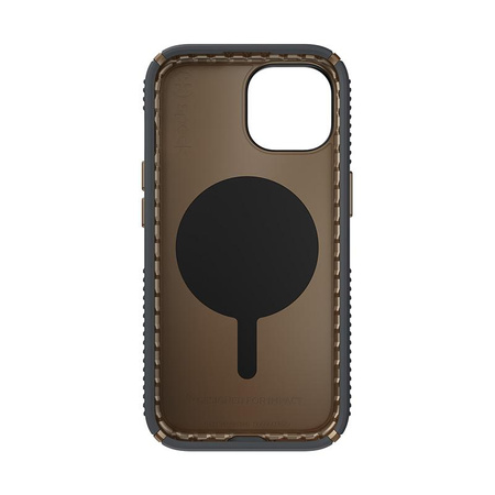 Speck Presidio2 Grip ClickLock & MagSafe - tok iPhone 16e / iPhone 15 / iPhone 14 / iPhone 13 (szénszürke / hideg bronz)
