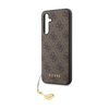 Kolekce Guess 4G Charms – pouzdro Samsung Galaxy S23 FE (hnědé)