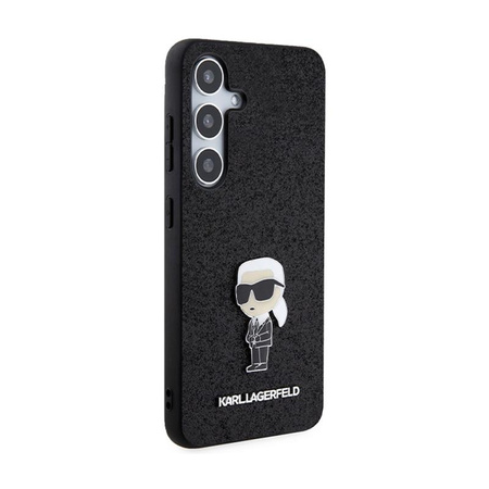Karl Lagerfeld Fixed Glitter Ikonik Logo Metal Pin - Etui Samsung Galaxy S24 (czarny)