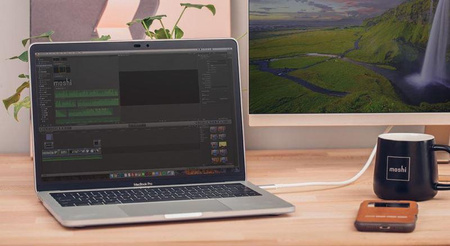 Moshi USB-C auf DisplayPort Kabel - Aluminium Adapter von USB-C auf DisplayPort 5K/60fps (silber)