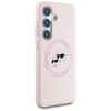Karl Lagerfeld Silicone Double Heads And Circle MagSafe - Samsung Galaxy S25+ Case (pink)