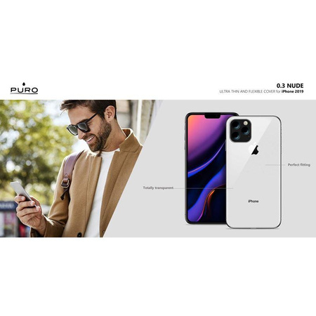 PURO 0.3 Nude - Pouzdro pro iPhone 11 (průhledné)