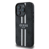Guess 4G Étui MagSafe à rayures imprimées - iPhone 16 Pro Max (noir)