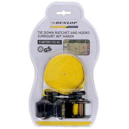 PAS TRANSPORTOWY Z NAPINACZEM 5M DO MEBLI, do Przyczepki, Dunlop, 125 kg