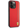 Ferrari Carbon - pouzdro pro iPhone 14 Pro (červené)