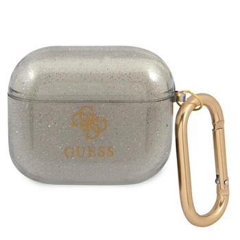 Guess 4G Glitter - pouzdro pro Airpods 3 (černé)