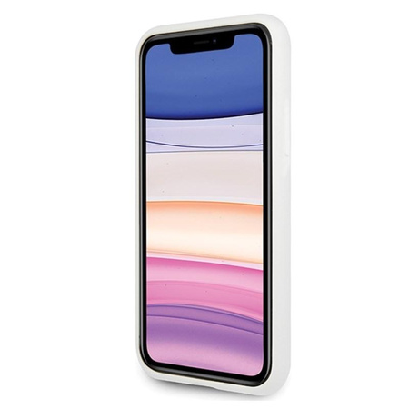 Karl Lagerfeld Fullbody Silicone Iconic - pouzdro pro iPhone 11 (bílé)
