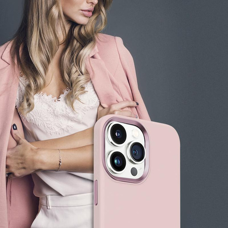 Crong Color Cover LUX Magnetic - Schutzhülle für iPhone 15 Pro MagSafe (Pink)