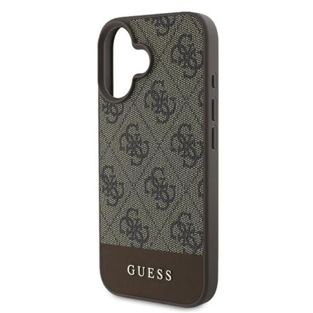 Guess 4G Bottom Stripe – Hülle für iPhone 16 Plus (braun)