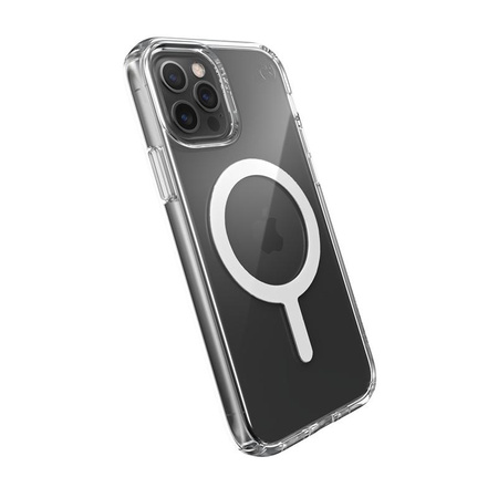 Speck Presidio Perfect-Clear + MagSafe – Etui iPhone 12 / iPhone 12 Pro z powłoką MICROBAN (Clear)