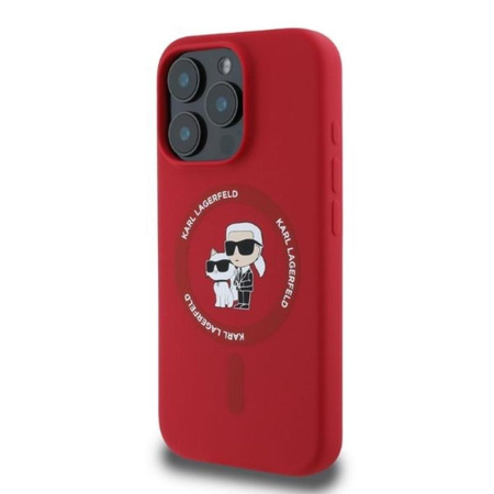 Karl Lagerfeld Silicone Karl & Choupette Ring MagSafe - Case iPhone 16 Pro Max (red)