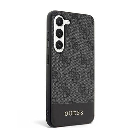 Pouzdro Guess 4G Bottom Stripe Metal Logo Collection - Samsung Galaxy S24+ (černé)