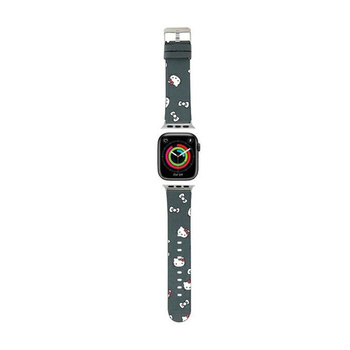 Řemínek pro Apple Watch 38/40/41 mm se vzorem Hello Kitty Heads & Bows (černý)