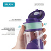 Quokka Splash - Butelka bidon na wodę z systemem szybkiego otwierania 730 ml (Azurite)