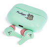 Pusheen - TWS vezeték nélküli Bluetooth fejhallgató töltőtokkal (zöld)