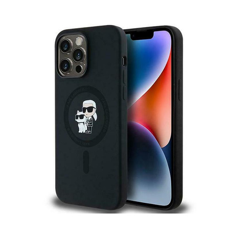 Karl Lagerfeld szilikon Karl & Choupette MagSafe - iPhone 14 Pro tok (fekete)