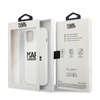 Karl Lagerfeld Silicone Stack Logo - Coque pour iPhone 13 mini (blanc)