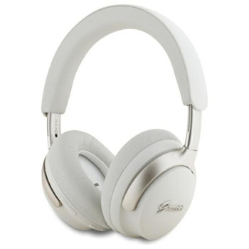 Guess Metal Script Logo - Écouteurs intra-auriculaires sans fil Bluetooth ANC + ENC (beige)