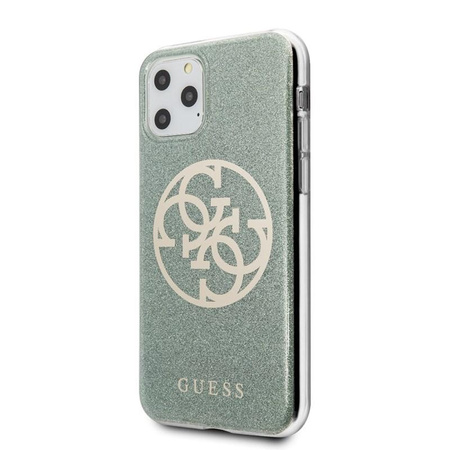 Guess Circle Glitter 4G - Coque iPhone 11 Pro (kaki)