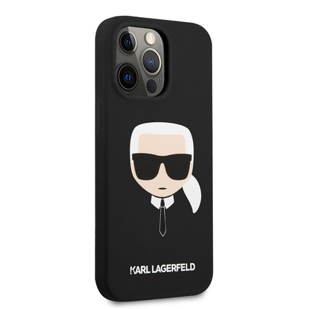 Karl Lagerfeld Silicone Iconic Karl`s Head - Coque iPhone 13 Pro Max (noir)