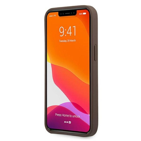 Guess 4G Big Metal Logo - Etui iPhone 13 mini (brązowy)