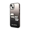 Karl Lagerfeld Gradient Ikonik Karl & Choupette - Coque iPhone 14 (noir)