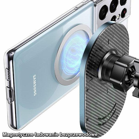 USAMS US-CD170 - Magnetische Autohalterung mit kabelloser 15-W-Ladung (schwarz)