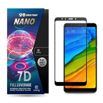 Crong 7D Nano Flexible Glass - Verre hybride 9H pour l'ensemble de l'écran du Xiaomi Redmi 5