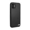 BMW Glattes PU-Leder - Tasche für iPhone 12 mini (schwarz)