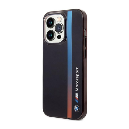 BMW Tricolor Stripe - iPhone 14 Pro Max Tasche (Schwarz)