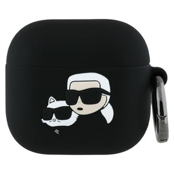 Karl Lagerfeld szilikon Karl & Choupette Head 3D - AirPods 4 tok (fekete)