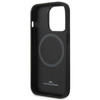 BMW Leder Hot Stamp MagSafe - iPhone 14 Pro Max Tasche (Schwarz)