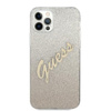 Guess Glitter Gradient Script - iPhone 12 / iPhone 12 Pro tok (arany)