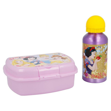 Princess - Frühstücks-/Lunchbox-Set + 400 ml Aluminium-Bidon