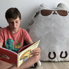 Pusheen - MEGA VELKÝ polštář Jumbo (Pusheen Cool) (80 x 60 x 35 cm)
