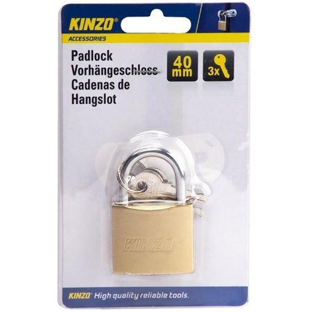 Kinzo - Visací zámek 40 mm + 3 klíče