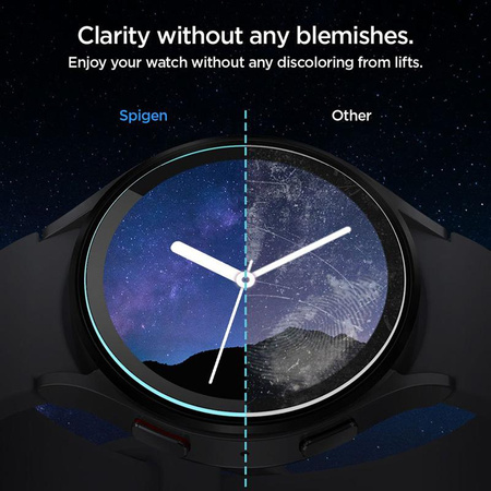 Spigen GLAS.TR EZ FIT 2er-Pack - gehärtetes Glas für Samsung Galaxy Watch 6 44 mm (2 Stück)