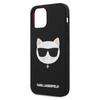 Karl Lagerfeld Choupette Head Silicone - Etui iPhone 12 / iPhone 12 Pro (czarny)